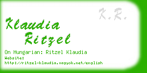 klaudia ritzel business card